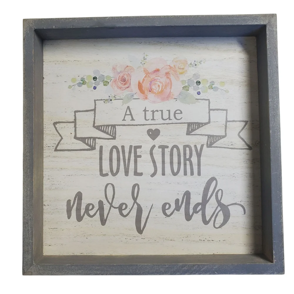 Love Story Decorative Wall Art Set with Inspirational Quotes New